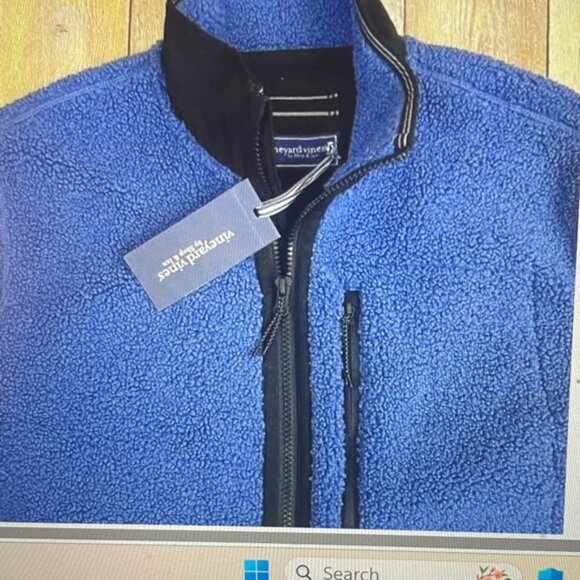 LUXURY MEN'S JACKET VINEYARD VINES NWT Size M FLEECE ON THE GO SHERPA FULL ZIP